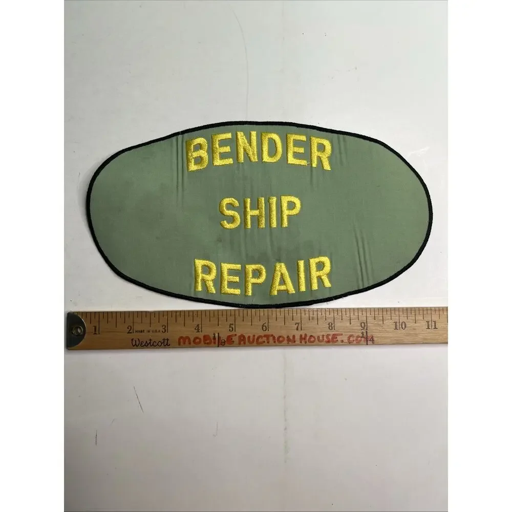 BENDER SHIP REPAIR Mobile Alabama Large Embroidered Patch Non Adhesive Used B